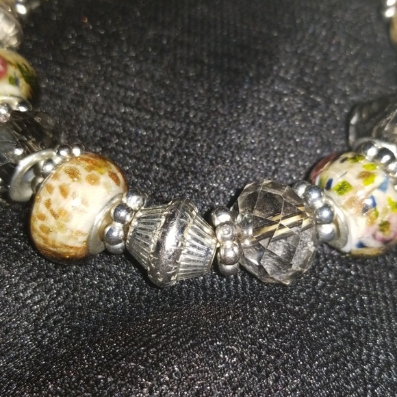 Multi Stone Stretch Bracelet - Picture 7 of 8